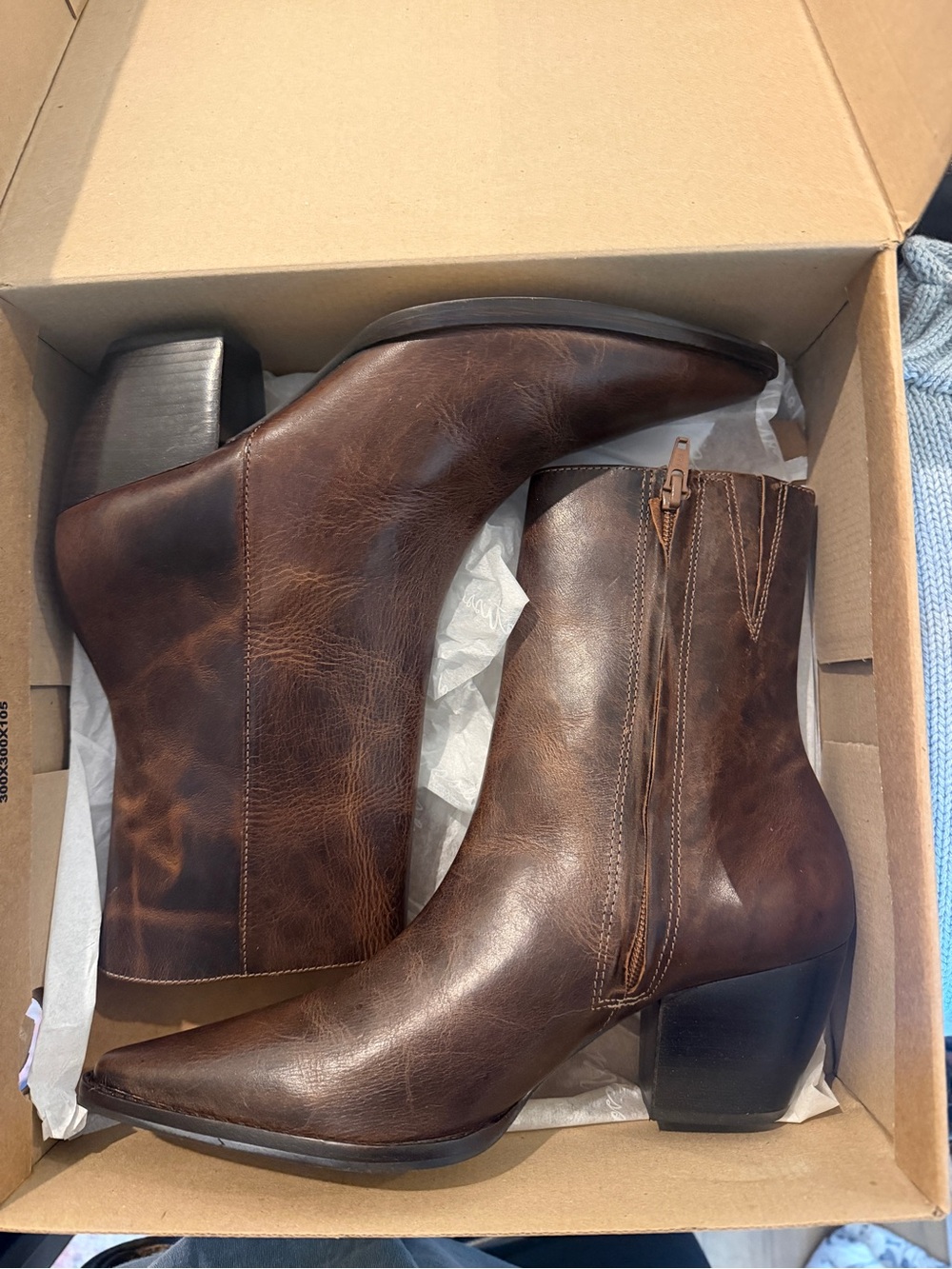 Brand new in box- Matisse Brown Leather Pointed Toe Ankle Booties